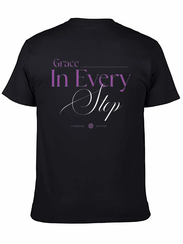 Grace In Every Step Lightweight Cotton T-Shirt – Daily Comfort Graphic Shirt