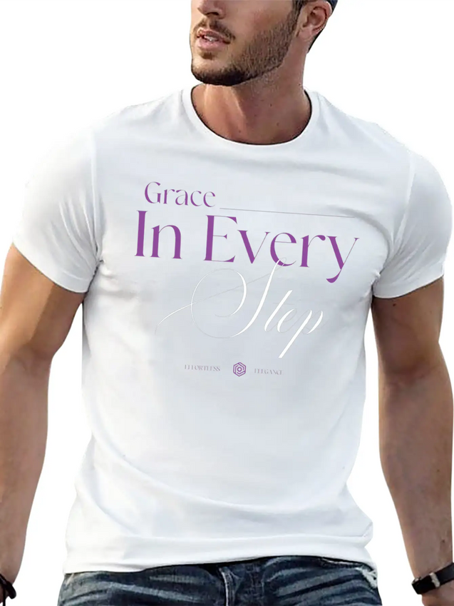 Grace In Every Step Lightweight Cotton T-Shirt – Daily Comfort Graphic Shirt