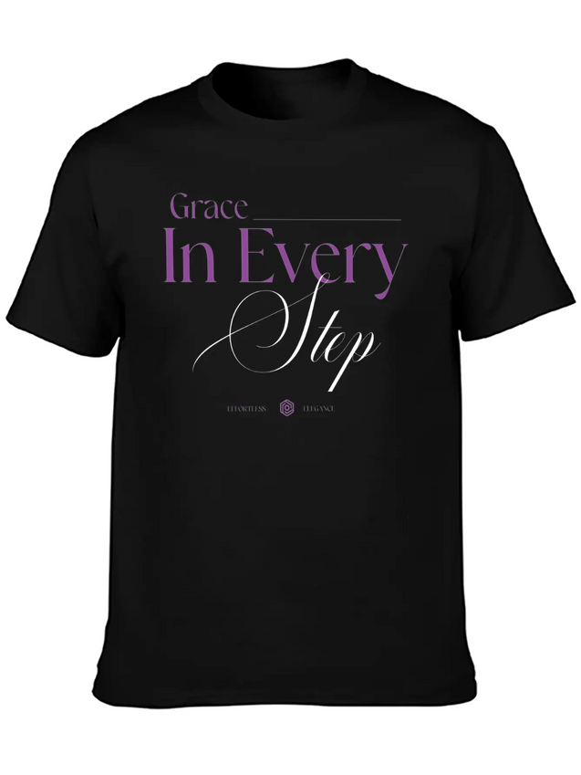 Grace In Every Step Lightweight Cotton T-Shirt – Daily Comfort Graphic Shirt
