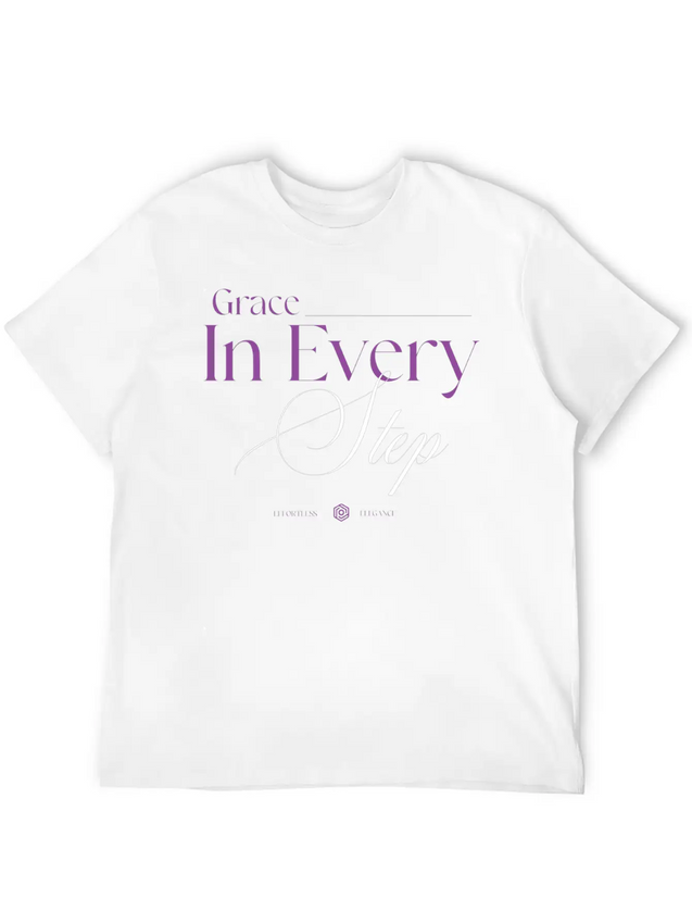 Grace In Every Step Lightweight Cotton T-Shirt – Daily Comfort Graphic Shirt