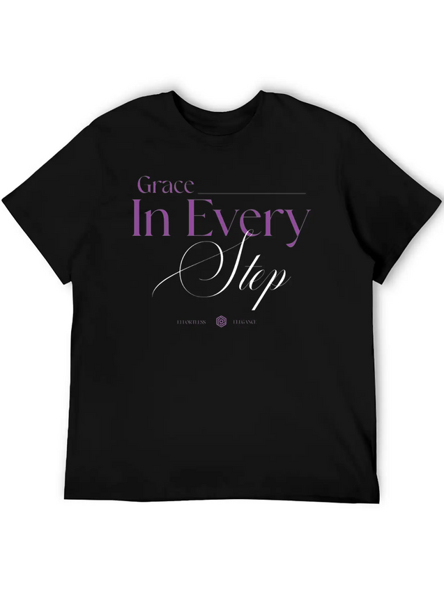 Grace In Every Step Lightweight Cotton T-Shirt – Daily Comfort Graphic Shirt
