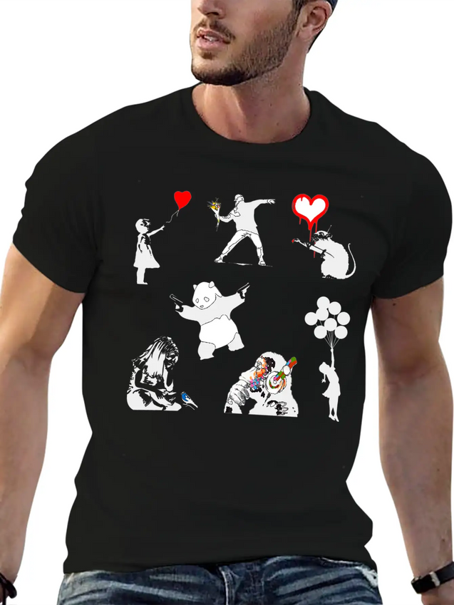 Graffiti Collection Lightweight Cotton T-Shirt – Daily Comfort Graphic Shirt