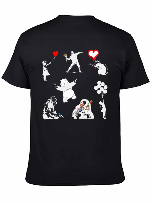 Graffiti Collection Lightweight Cotton T-Shirt – Daily Comfort Graphic Shirt