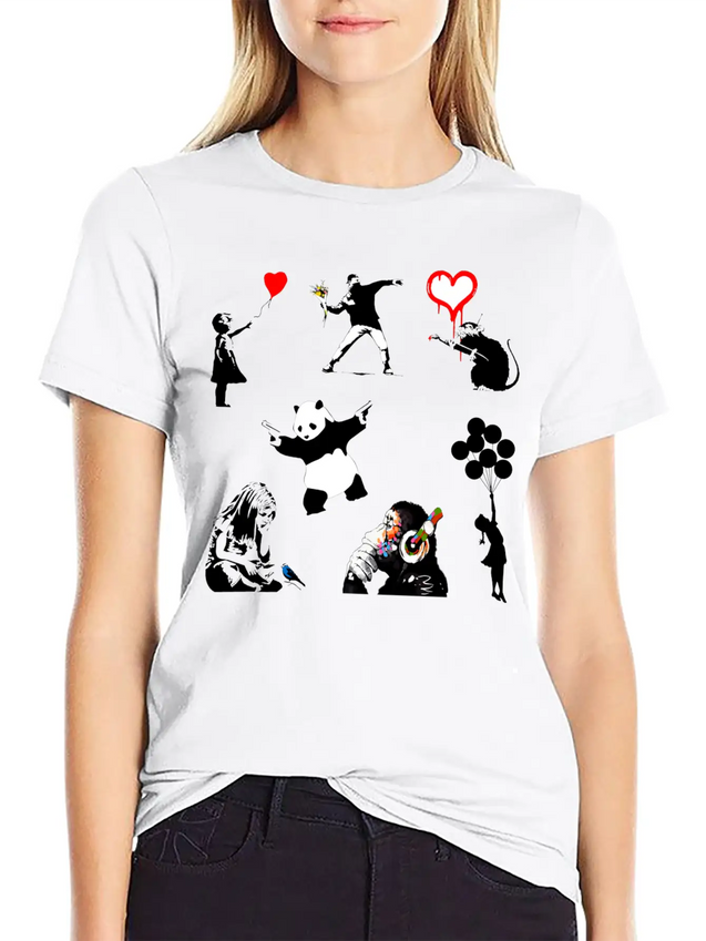 Graffiti Collection Lightweight Cotton T-Shirt – Daily Comfort Graphic Shirt