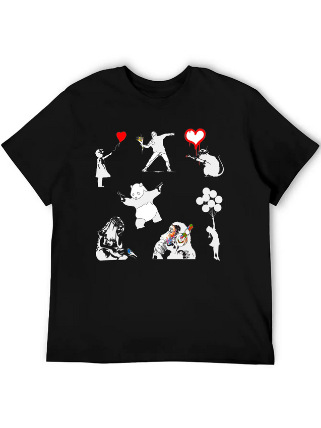 Graffiti Collection Lightweight Cotton T-Shirt – Daily Comfort Graphic Shirt
