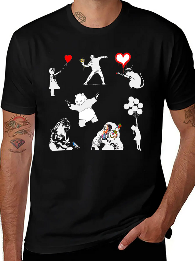Graffiti Collection Lightweight Cotton T-Shirt – Daily Comfort Graphic Shirt