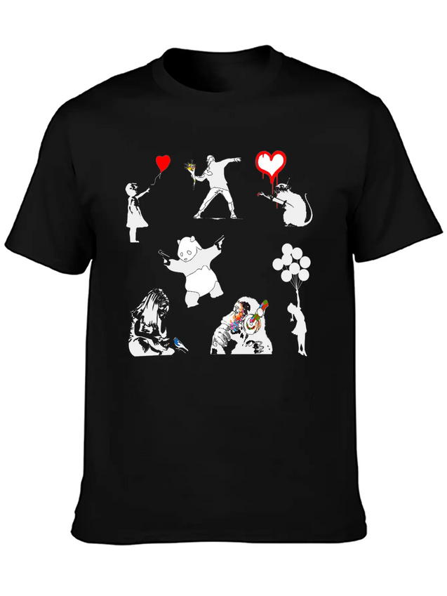 Graffiti Collection Lightweight Cotton T-Shirt – Daily Comfort Graphic Shirt