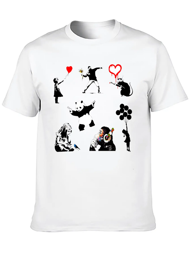 Graffiti Collection Lightweight Cotton T-Shirt – Daily Comfort Graphic Shirt