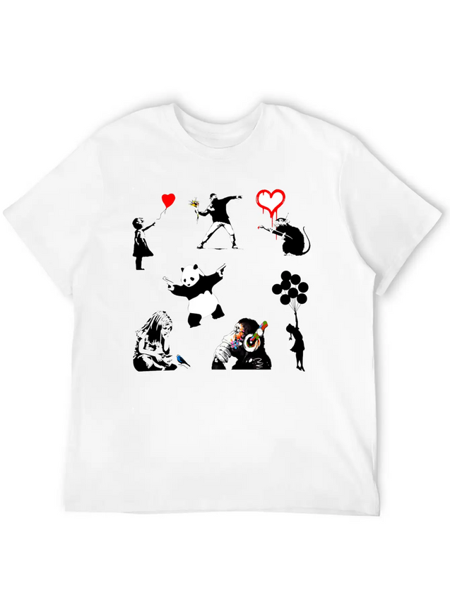 Graffiti Collection Lightweight Cotton T-Shirt – Daily Comfort Graphic Shirt