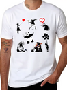 Graffiti Collection Lightweight Cotton T-Shirt – Daily Comfort Graphic Shirt