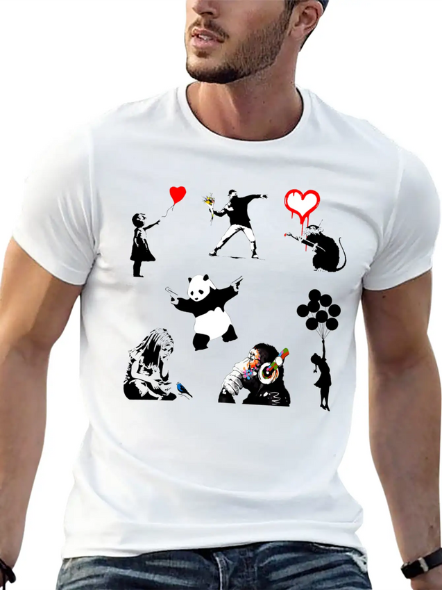 Graffiti Collection Lightweight Cotton T-Shirt – Daily Comfort Graphic Shirt