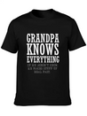 Grandpa Knows Everything Lightweight Cotton T-Shirt – Daily Comfort Graphic Shirt