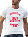 Grandpa To Be Where Love Lightweight Cotton T-Shirt – Daily Comfort Graphic Shirt