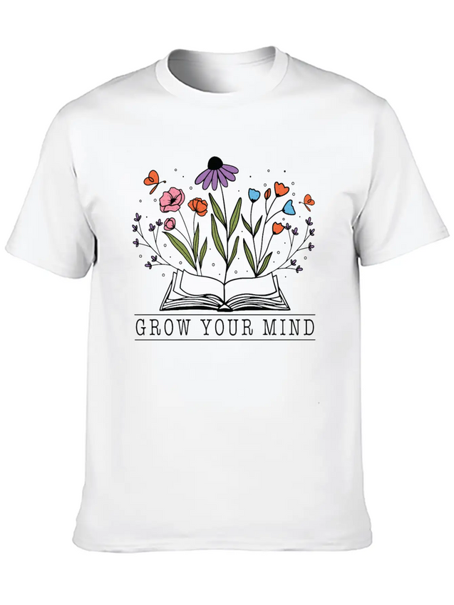 Graw Your Mind Lightweight Cotton T-Shirt – Daily Comfort Graphic Shirt
