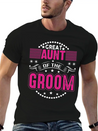 Great Aunt Of The Groom Wedding Bridal Shower Brid Lightweight Cotton T-Shirt – Daily Comfort Graphic Shirt