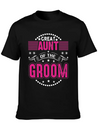 Great Aunt Of The Groom Wedding Bridal Shower Brid Lightweight Cotton T-Shirt – Daily Comfort Graphic Shirt