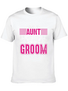 Great Aunt Of The Groom Wedding Bridal Shower Brid Lightweight Cotton T-Shirt – Daily Comfort Graphic Shirt
