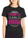Great Aunt Of The Groom Wedding Bridal Shower Brid Lightweight Cotton T-Shirt – Daily Comfort Graphic Shirt