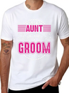 Great Aunt Of The Groom Wedding Bridal Shower Brid Lightweight Cotton T-Shirt – Daily Comfort Graphic Shirt