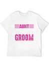 Great Aunt Of The Groom Wedding Bridal Shower Brid Lightweight Cotton T-Shirt – Daily Comfort Graphic Shirt