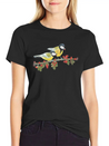 Great Tit Birds Eating Hawthorn Berries Lightweight Cotton T-Shirt – Daily Comfort Graphic Shirt