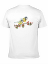 Great Tit Birds Eating Hawthorn Berries Lightweight Cotton T-Shirt – Daily Comfort Graphic Shirt