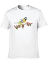 Great Tit Birds Eating Hawthorn Berries Lightweight Cotton T-Shirt – Daily Comfort Graphic Shirt