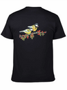 Great Tit Birds Eating Hawthorn Berries Lightweight Cotton T-Shirt – Daily Comfort Graphic Shirt