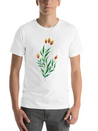 Green Plant With Orange Buds Kids Clothes Lightweight Cotton T-Shirt – Daily Comfort Graphic Shirt
