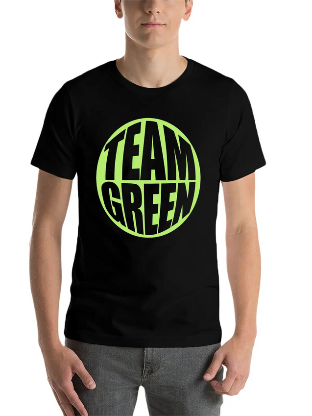 Green Team Logo Lightweight Cotton T-Shirt – Daily Comfort Graphic Shirt