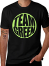 Green Team Logo Lightweight Cotton T-Shirt – Daily Comfort Graphic Shirt
