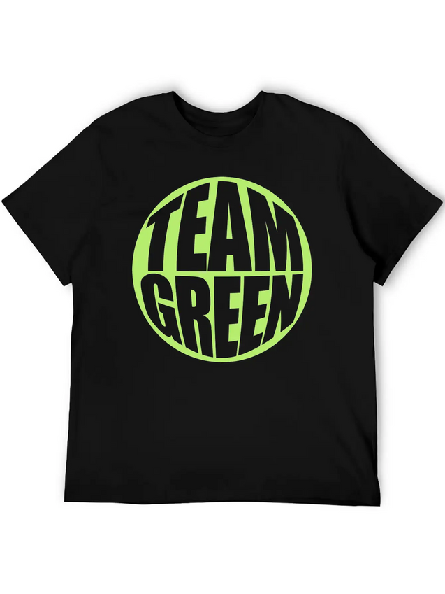 Green Team Logo Lightweight Cotton T-Shirt – Daily Comfort Graphic Shirt