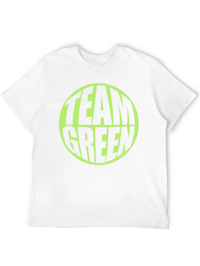 Green Team Logo Lightweight Cotton T-Shirt – Daily Comfort Graphic Shirt