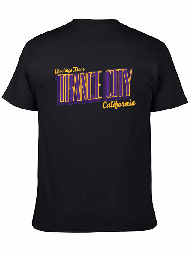 Greetings From Trance City (Lakers) Lightweight Cotton T-Shirt – Daily Comfort Graphic Shirt