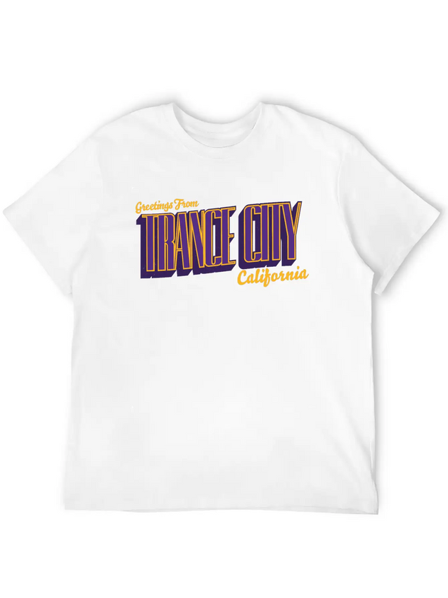 Greetings From Trance City (Lakers) Lightweight Cotton T-Shirt – Daily Comfort Graphic Shirt