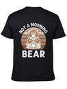 Grumpy Bear With Coffee Morning Mood Lightweight Cotton T-Shirt – Daily Comfort Graphic Shirt