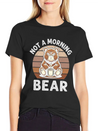 Grumpy Bear With Coffee Morning Mood Lightweight Cotton T-Shirt – Daily Comfort Graphic Shirt