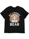 Grumpy Bear With Coffee Morning Mood Lightweight Cotton T-Shirt – Daily Comfort Graphic Shirt