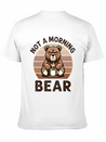 Grumpy Bear With Coffee Morning Mood Lightweight Cotton T-Shirt – Daily Comfort Graphic Shirt