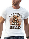 Grumpy Bear With Coffee Morning Mood Lightweight Cotton T-Shirt – Daily Comfort Graphic Shirt