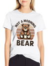 Grumpy Bear With Coffee Morning Mood Lightweight Cotton T-Shirt – Daily Comfort Graphic Shirt