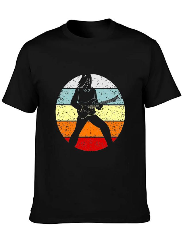 Guitar Lightweight Cotton T-Shirt – Daily Comfort Graphic Shirt