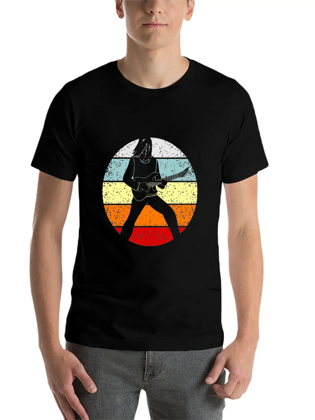 Guitar Lightweight Cotton T-Shirt – Daily Comfort Graphic Shirt