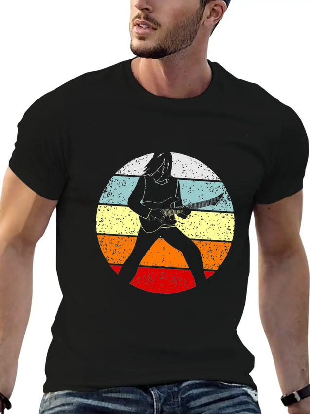 Guitar Lightweight Cotton T-Shirt – Daily Comfort Graphic Shirt