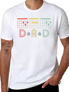 Guitarist Fathers Day Best Dad D A D Chord S Lightweight Cotton T-Shirt – Daily Comfort Graphic Shirt