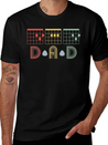 Guitarist Fathers Day Best Dad D A D Chord S Lightweight Cotton T-Shirt – Daily Comfort Graphic Shirt