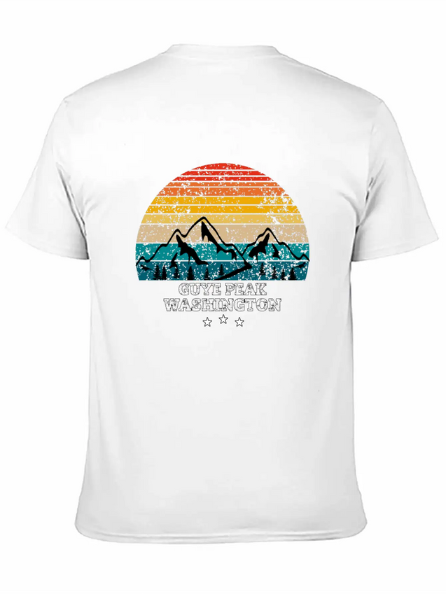 GUYE PEAK WASHINGTON Lightweight Cotton T-Shirt – Daily Comfort Graphic Shirt