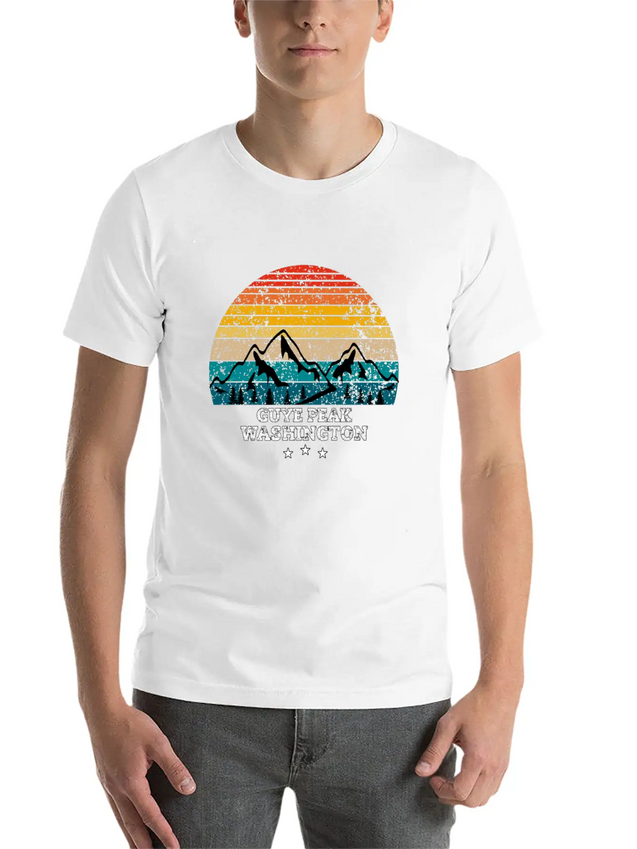 GUYE PEAK WASHINGTON Lightweight Cotton T-Shirt – Daily Comfort Graphic Shirt