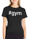 GYM Hashtag Fitness Powerlifting Weightlifting Lightweight Cotton T-Shirt – Daily Comfort Graphic Shirt