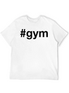 GYM Hashtag Fitness Powerlifting Weightlifting Lightweight Cotton T-Shirt – Daily Comfort Graphic Shirt